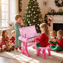 49-Key Kids Electric Piano Keyboard with Stool & Microphone