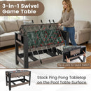 49 inch Combo Game Table with Pool Billiards-Brown by LJGDeals