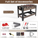 49 inch Combo Game Table with Pool Billiards-Brown by LJGDeals