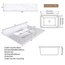 Bianco Carrara Venato Elegant Marble Vanity Top, Bathroom Vanity With Undermount Sink, Sintered Stone by HouseOfZazla
