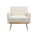 Accent Chair, leisure single sofa with Rose Golden feet