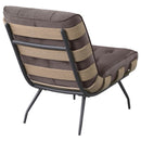 Staten - Upholstered Armless Accent Chair - Dark Brown by HouseOfZazla