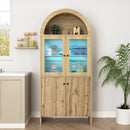 Modern Tech Inspired Dome Cabinet With LED Lighting by Unique Piece Furniture