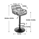 Modern Swivel Bar Stools Adjustable Counter Chairs With Footrest (Set of 2) by Unique Piece Furniture