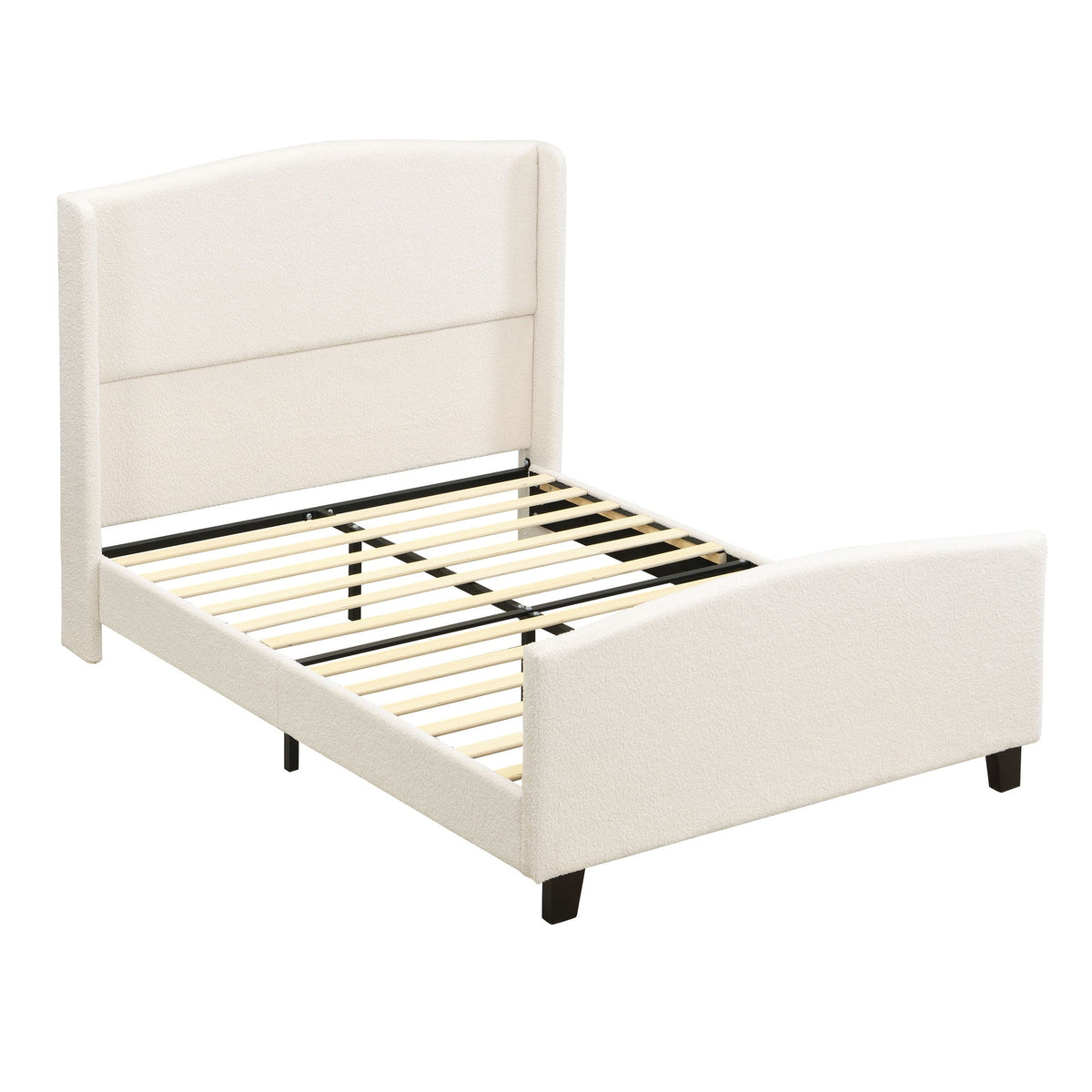 Platform Bed Frame With Tall Headboard And High Footboard, photo 35 of 40