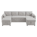 U-Shaped Sectional Sofa Bed With Storage And USB Ports by HouseOfZazla