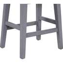 TREXM 4-Piece Dining Table Set for 3, Retro Kitchen Table and Chairs Set with 3 Storage Drawers, Ideal for Small Spaces (Gray)