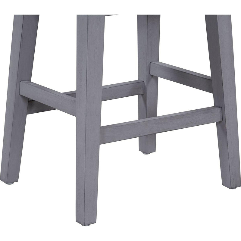 TREXM 4-Piece Dining Table Set for 3, Retro Kitchen Table and Chairs Set with 3 Storage Drawers, Ideal for Small Spaces (Gray)