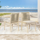 Cordoba Dining Chair Set of 2 - Comfortable Armless Beige Chairs by HouseOfZazla