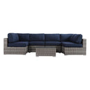 Seating Set With Cushions Handcrafted Wicker Design