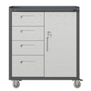 Sturdy Metal Tool Storage Cabinet With Wheels Durable Garage, Office & Home Organizer Steel by HouseOfZazla