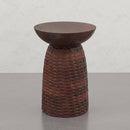 Elmford 13W Round Pedestal Dimple Accent Table