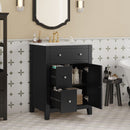 Bathroom Vanity With Basin, Rectangular Cabinet With 2 Drawers And Soft Closing Door by Unique Piece Furniture