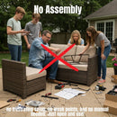 Outdoor Wicker Loveseat With Cushions by Unique Piece Furniture