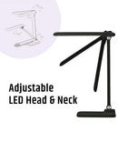 Brilli 15"H Bright-Clean Antimicrobial LED Desk Lamp Matte Black Finish with Wireless Charging by LampsUSA