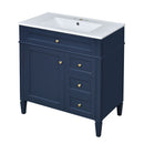 Bathroom Vanity With Top Sink, 2 Drawers & Tip Out Drawer by HouseOfZazla