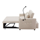 Convertible Sofa Bed Loveseat Sofa With Three USB Ports, Two Side Pockets, Two Cup Holders And 360° swivel Phone Holder For Living Room by HouseOfZazla