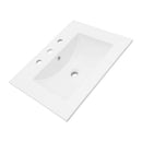 Rectangular Single Vanity Top With 3 Faucet Hole Sink - White by HouseOfZazla