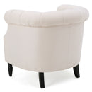 Celestialis - Upholstered Club Chair With Tub Design And Rolled Recessed Armrests