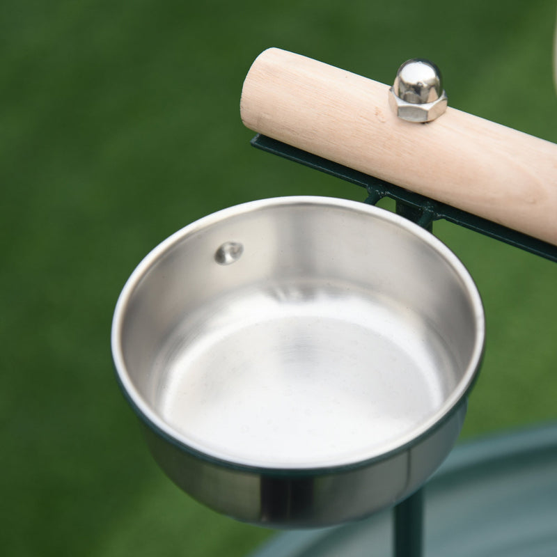 48" Rolling T-Stand Bird Training Activity Playground With Perch