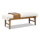 Billie - Modern Telephone Bench With Sliding Shelf - Ivory White by HouseOfZazla