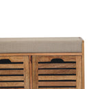 Shutter Shoe Bench, 3 Drawer - Oak by HouseOfZazla
