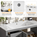 Bathroom Vanity With Sink, Soft Close Doors, Adjustable Shelf & 3 Drawers by HouseOfZazla