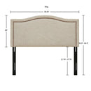 Elegant Panel Headboard With Copper Nailheads And Adjustable Metal Legs by HouseOfZazla