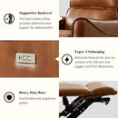 Electric Recliner Chair With Rocker And Swivel Function - Brown by HouseOfZazla
