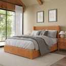 Platform Bed Frame With Headboard, Floor Standing Design by HouseOfZazla