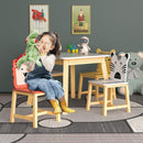 Kids Table and Chair Set, 5-Piece with Animal Designs