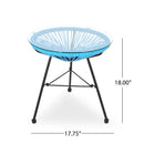Nusa Modern Rattan Side Table With Tempered Glass Top by HouseOfZazla
