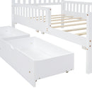 Platform Bed With Guardrails On Both Sides And 2 Storage Drawers by HouseOfZazla
