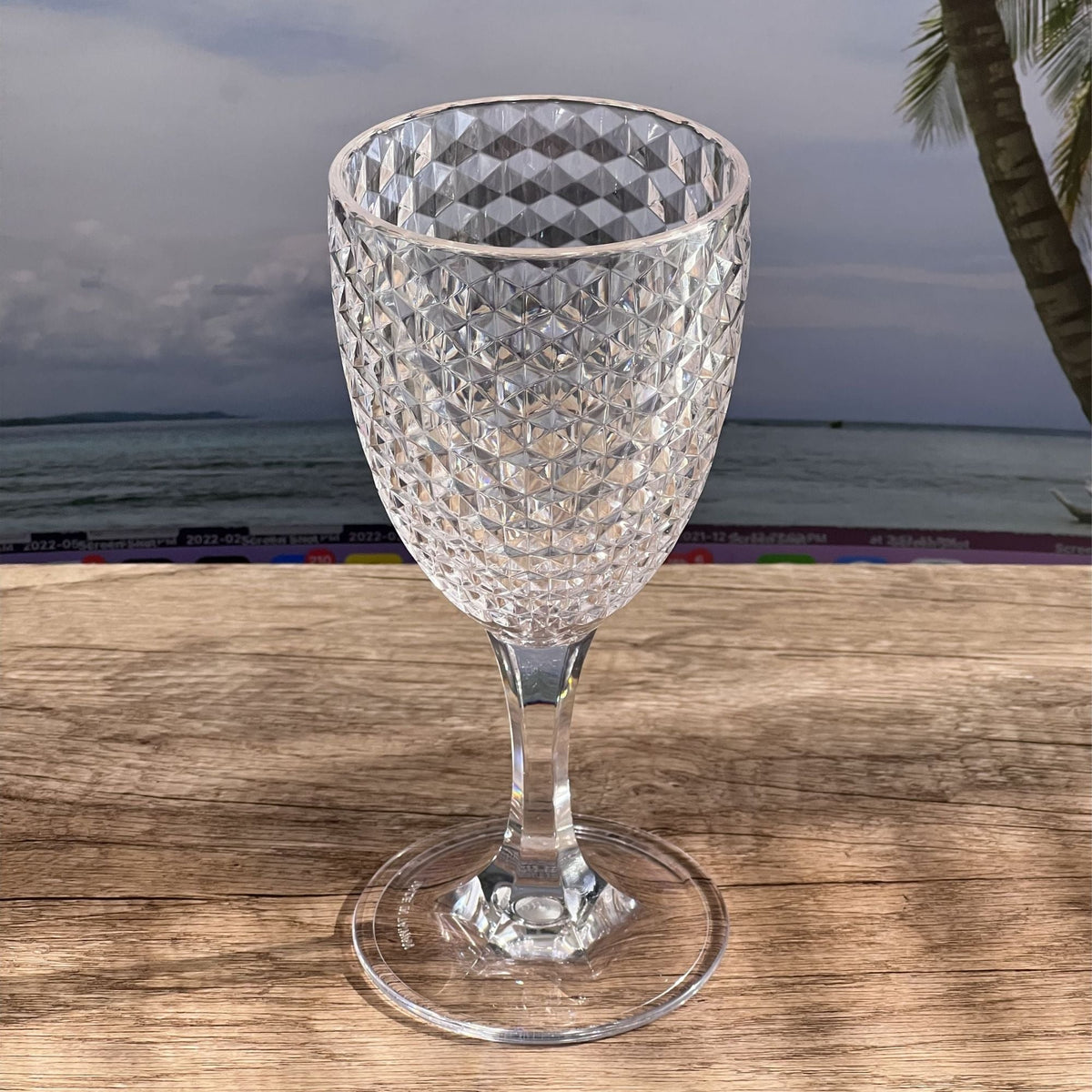 Diamond Cut Plastic Wine Glasses (Set of 4), photo 7 of 18