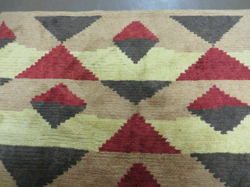 6' X 8' Handmade Tibetan Nepal Chinese Wool Rug Art Deco Contemporary Modern