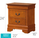 Louis Phillipe - Nightstand - Wood by Unique Piece Furniture