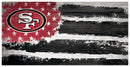 San Francisco 49ers Team Flag Wooden Sign by Dynasty Sports & Framing