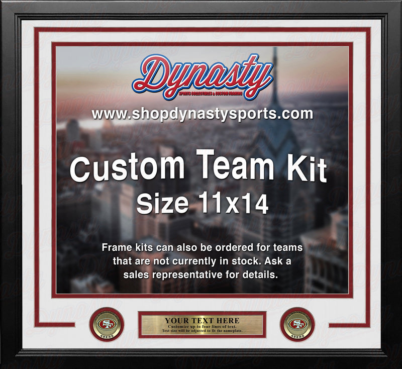 San Francisco 49ers Custom NFL Football 11x14 Picture Frame Kit (Multiple Colors)