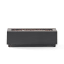 Modern Dark Grey 40' Outdoor Iron Propane Fire Pit