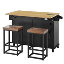 TOPMAX Farmhouse Kitchen Island with Drop Leaf and 2 Seatings by HouseOfZazla