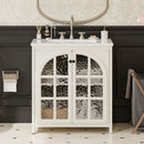Vintage Farmhouse Bathroom Vanity with Ceramic Sink by HouseOfZazla