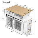 Modern Style 2 In 1 Pet Friendly Dog Crate Kitchen Island End Table Metal Pine - Natural / White by Unique Piece Furniture