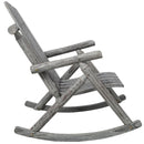 Durable Wooden Porch Rocker, Fir Log Rocking Chair