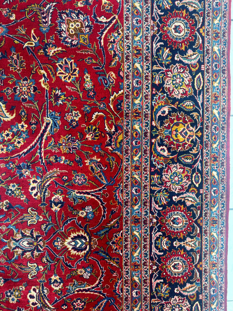 Incredible Persian Kashan All Over Wool Rug 10’2” x 14’