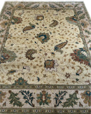Hand-Knotted Oushak Soft Wool Rug 8 x 10