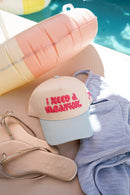 I Need a Vacation - Baby Blue Trucker Hat