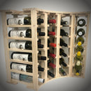 4-Column 24-Bottle Curved Corner Wine Cube - 18mm Thick