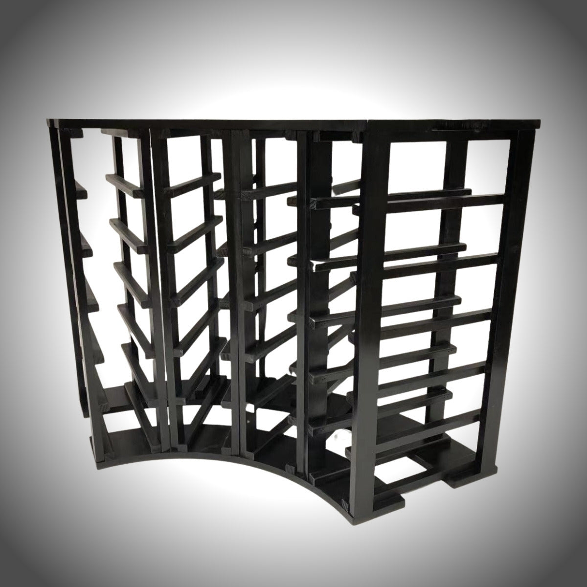 4-Column 24-Bottle Curved Corner Wine Cube - 18mm Thick, photo 5 of 15