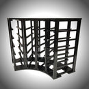 4-Column 24-Bottle Curved Corner Wine Cube - 18mm Thick