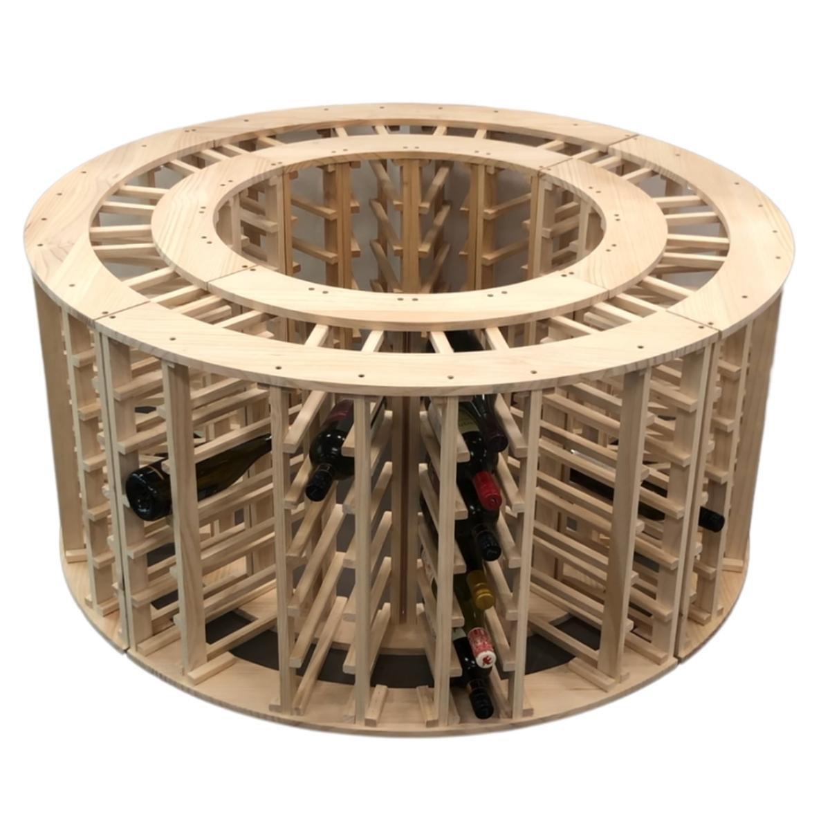 4-Column 24-Bottle Curved Corner Wine Cube - 18mm Thick, photo 9 of 15